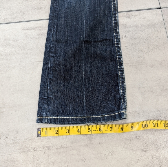 MEK Denim USA Tacoma Boot Cut Distressed Dark Wash Women's Jeans 25 x 34 - Picture 6 of 12